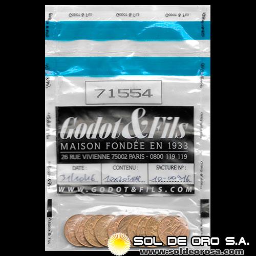 FRANCIA - REPUBLIQUE FRANCAISE - GODOT&FILS - 20 FRANCOS, TIPO ANGEL ESCRIBIENDO - DIFFERENT YEARS - LOTE DE 10 MONEDAS DE ORO