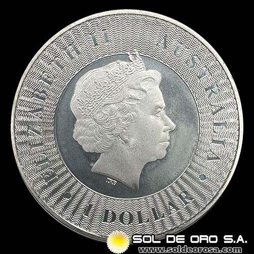 AUSTRALIA - 1 DOLLAR, 2017 - AUSTRALIAN KANGAROO - MONEDA DE PLATA