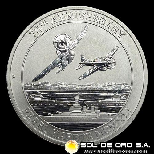 TUVALU - 1 DOLLAR, 2016 - 75 ANIVERSARIO DE PEARL HARBOR - MONEDA DE PLATA
