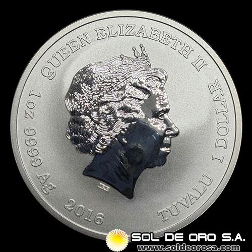 TUVALU - 1 DOLLAR, 2016 - 75 ANIVERSARIO DE PEARL HARBOR - MONEDA DE PLATA