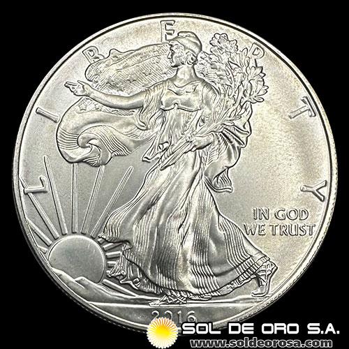 ESTADOS UNIDOS DE AMERICA - 1 DOLLAR, 2016 - LIBERTY - ONZA DE PLATA PURA