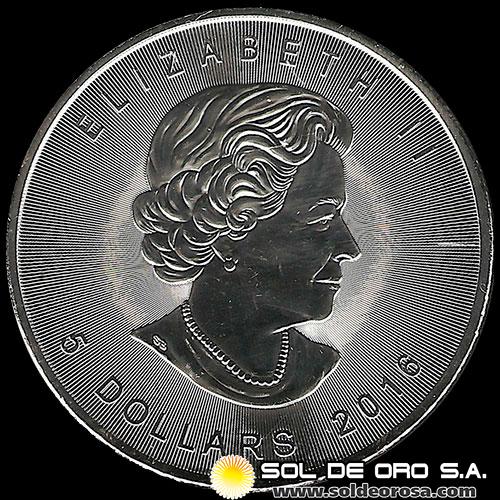 CANADA - 5 DOLLARS, 2016 - ELIZABETH II - ONZA DE PLATA