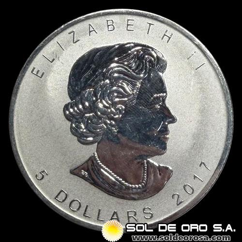 CANADA - 5 DOLLARS, 2017 - ELIZABETH II - MONEDA DE PLATA