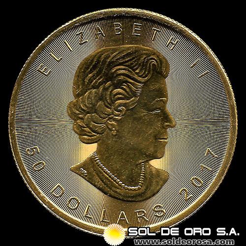 CANADA - 50 DOLLARS, 2017 - ELIZABETH II - MONEDA DE ORO