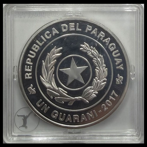 NUMIS - PARAGUAY - 1 GUARANI, 2017 - MUNDIAL FIFA RUSIA 2018 - MONEDA DE PLATA