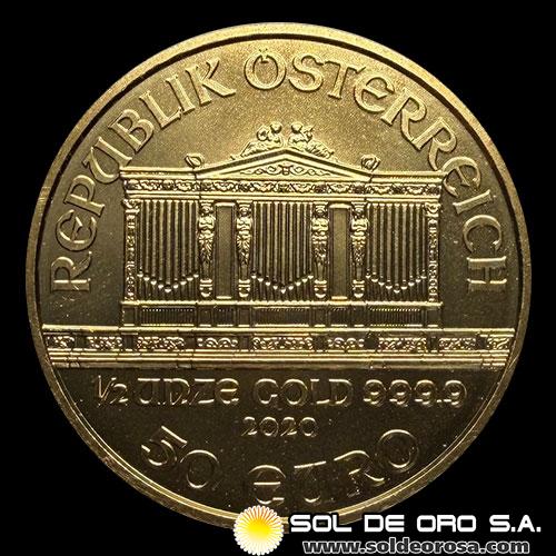 AUSTRIA - REPUBLIK OSTERREICH - 50 EURO, 2020 - MONEDA DE ORO