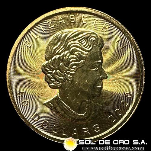 CANADA - 50 DOLLARS, 2020 - ELIZABETH II - MONEDA DE ORO