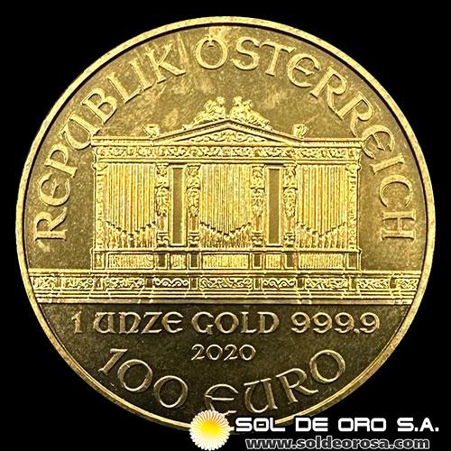 AUSTRIA - REPUBLIK OSTERREICH - 100 EURO, 2020 - MONEDA DE ORO