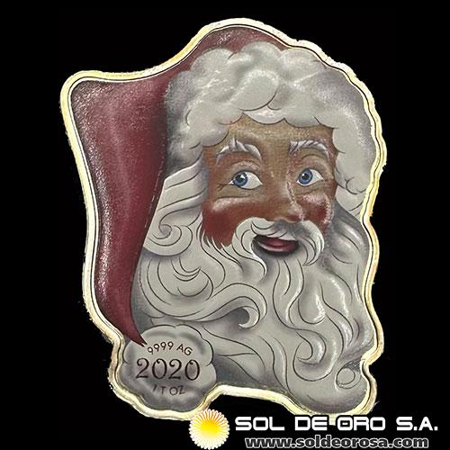 ISLAS SALOMON - 2 DOLLARS, 2020 - HOLIDAY SANTA - ONZA DE PLATA 999