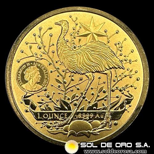 AUSTRALIA - 100 DOLLARS, 2021 - ESCUDO DE ARMAS - ELIZABETH II - MONEDA DE ORO