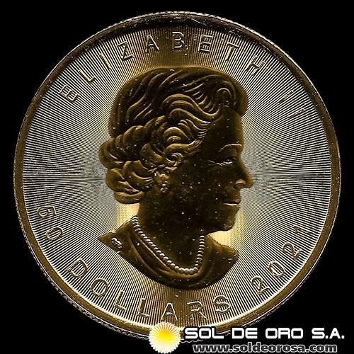 CANADA - 50 DOLLARS, 2021 - ELIZABETH II - MONEDA DE ORO