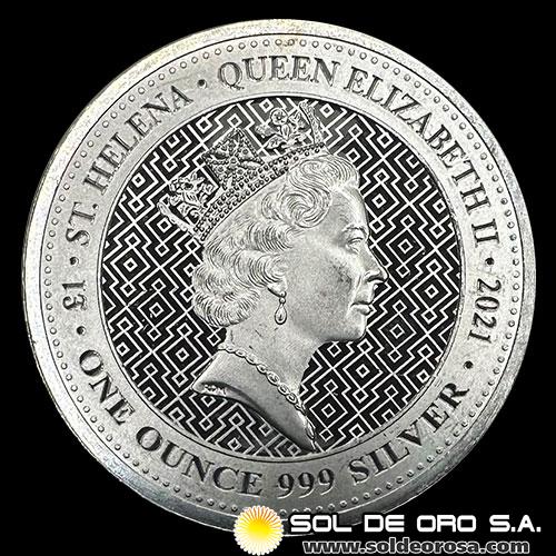 SAINT HELENA - 1 POUND, 2021 - ELIZABETH II - MONEDA DE PLATA