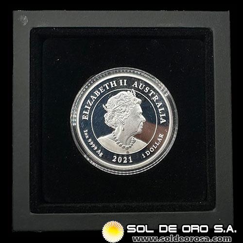 AUSTRALIA - 1 DOLLAR, 2021 - QUOKKA - MONEDA DE PLATA