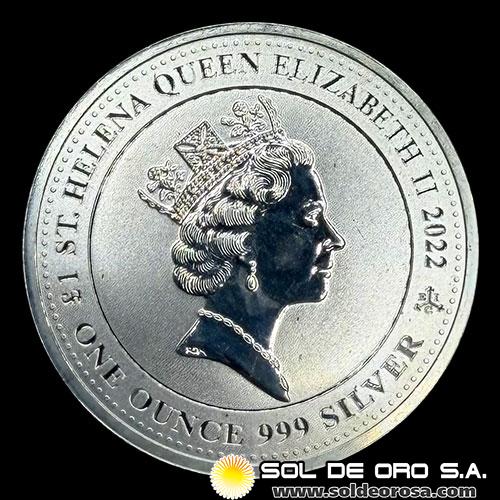 SAINT HELENA - 1 POUND, 2022 - PEGASUS - MONEDA DE PLATA