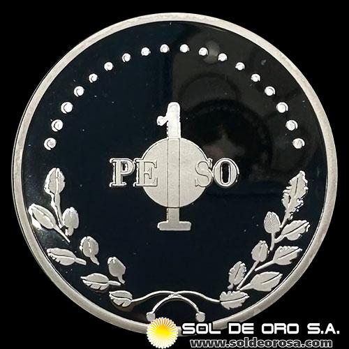 MEXICO - 1 PESO - H DEL PARRAL - 1 OUNCE - ONZA DE PLATA