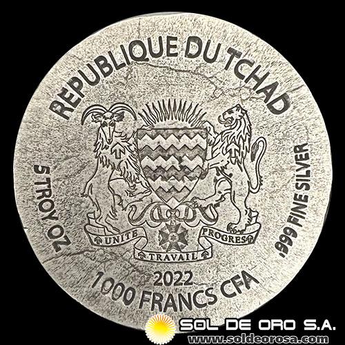 REPUBLICA DE CHAD - 1.000 FRANCS CFA, 2022 - KEK - MONEDA DE PLATA