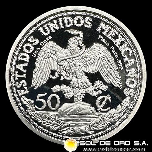 MEXICO - 50 CENTAVOS, 2022 - MEDALLA - ONZA DE PLATA PURA
