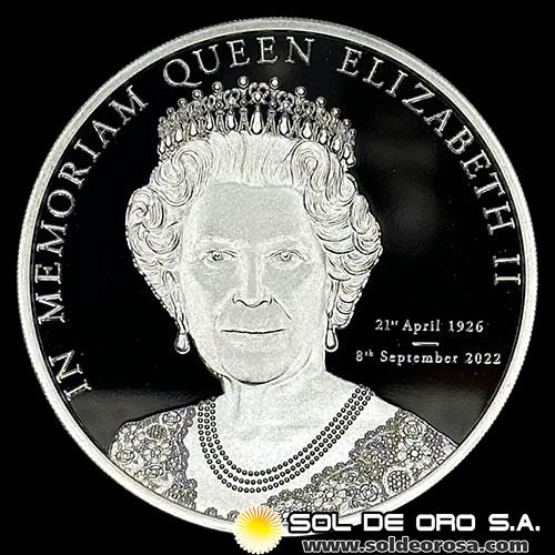 COOK ISLANDS - 5 DOLLARS, 2022 - IN MEMORIUM - MONEDA DE PLATA