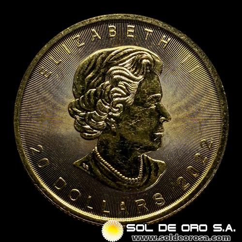 CANADA - 1/2 oz., 20 DOLLARS - 2022 - MONEDA DE ORO