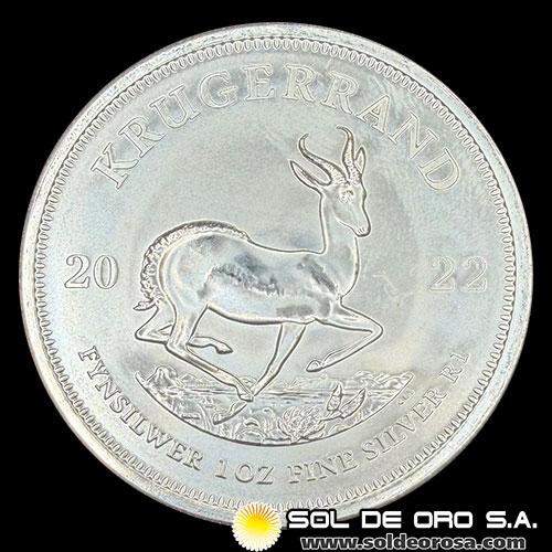 SUDAFRICA - KRUGERRAND, 2022 - TUBO DE 25 ONZAS DE PLATA PURA