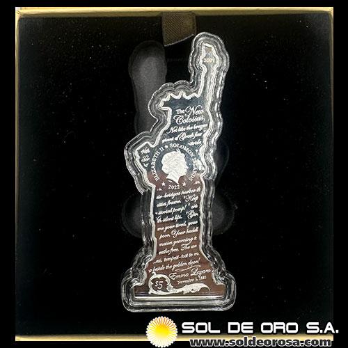 ISLAS SALOMON - 5 DOLLARS, 2022 - ESTATUA DE LA LIBERTAD - MONEDA DE PLATA