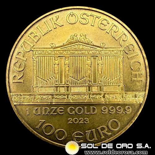 AUSTRIA - REPUBLIK OSTERREICH - 100 EURO, 2023 - MONEDA DE ORO