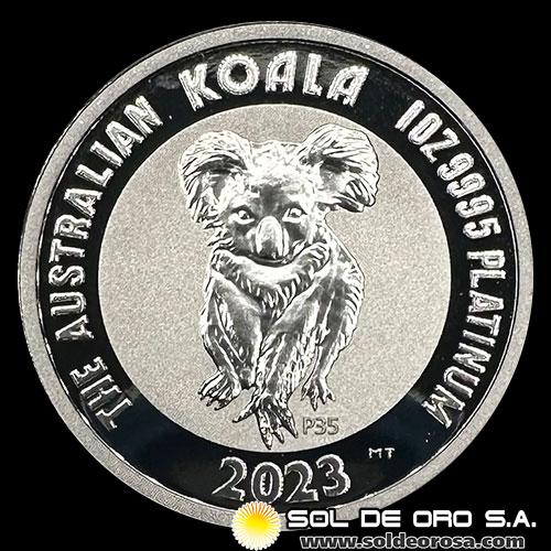 AUSTRALIA - 100 DOLLARS, 2023 - KOALA 35th ANNIVERSARY - MONEDA DE PLATINO