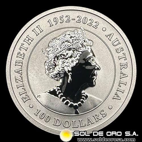 AUSTRALIA - 100 DOLLARS, 2023 - KOALA 35th ANNIVERSARY - MONEDA DE PLATINO