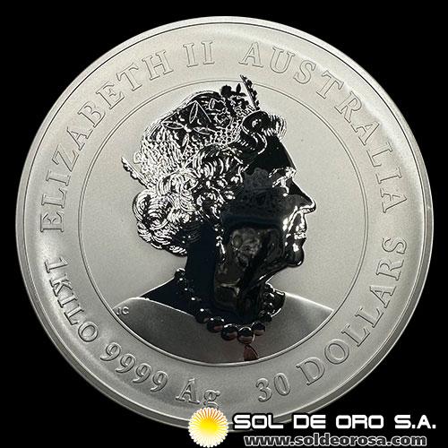 AUSTRALIA - 30 DOLLARS, 2023 - RABBIT - MONEDA DE PLATA