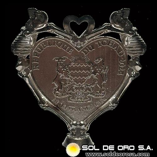 REPUBLICA DE CHAD - 5.000 FRANCS CFA, 2024 - TIL DEATH WE DO PART - MONEDA DE PLATA