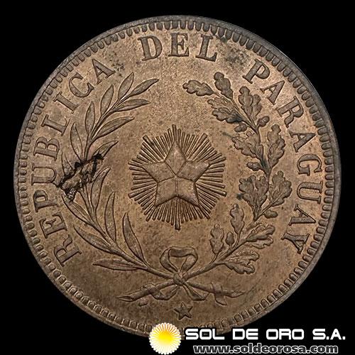 NUMIS - REPUBLICA DEL PARAGUAY - 4 CENTESIMOS - 1870 - MONEDA DE COBRE