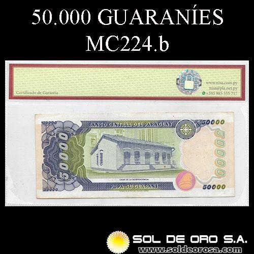 NUMIS - BILLETES DEL PARAGUAY - 1981 - CINCUENTA MIL GUARANIES (MC224.b) - FIRMAS: RUBEN FALCON - JOSE ENRIQUE PAEZ - BANCO CENTRAL DEL PARAGUAY    
