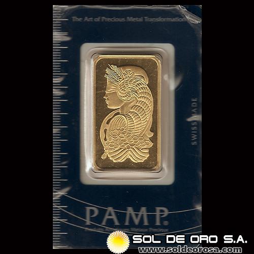 PAMP - SWISS MADE - BARRA 1 OUNCE FINE GOLD - 999.9