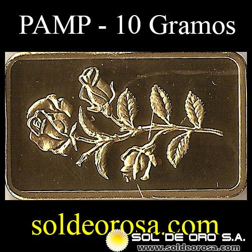 PAMP - SWISS MADE - Barra de Oro Puro: 10 Gramos - BARRA DE ORO / GOLD 999.9 - 24K