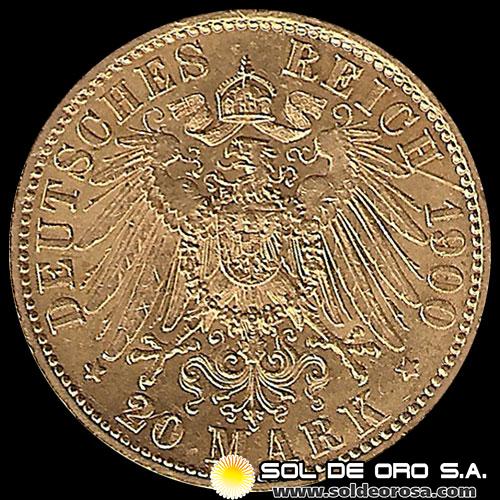 ALEMANIA - 20 MARCOS - WILHELM II DEUTSCHER KAISER KONIG V. PREUSSEN - A