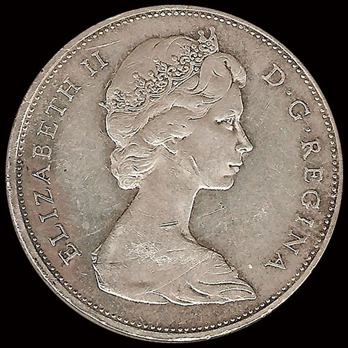 NA2 - CANADA - DOLLAR - ELIZABETH II - 1965 - MONEDA DE PLATA