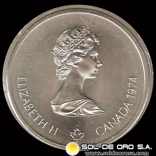 53 - CANADA - OLIMPIADAS MONTREAL 1976 - 10 DOLLARS, 1974 - MONEDA DE PLATA