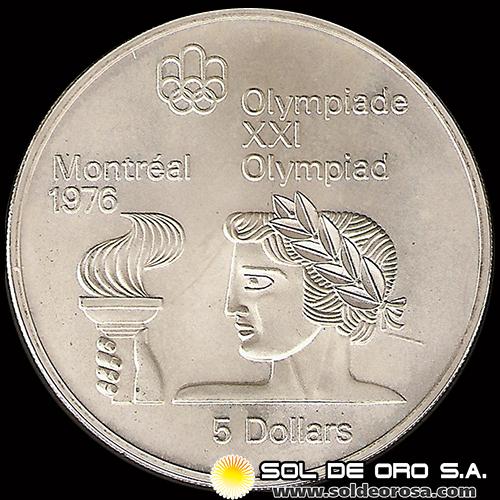 NUMIS - CANADA - 5 DOLLARS, 1974 - OLIMPIADAS MONTREAL 1976 - MONEDA DE PLATA