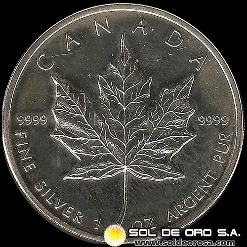 CANADA - 5 DOLLARS - ELIZABETH II - 2009 - ONZA DE PLATA PURA