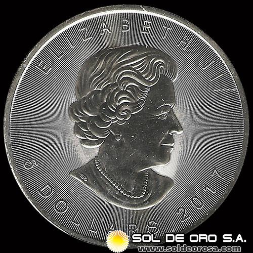 CANADA - MAPLE - 5 DOLLARS - ELIZABETH II, 2017 - MONEDA / ONZA DE PLATA 