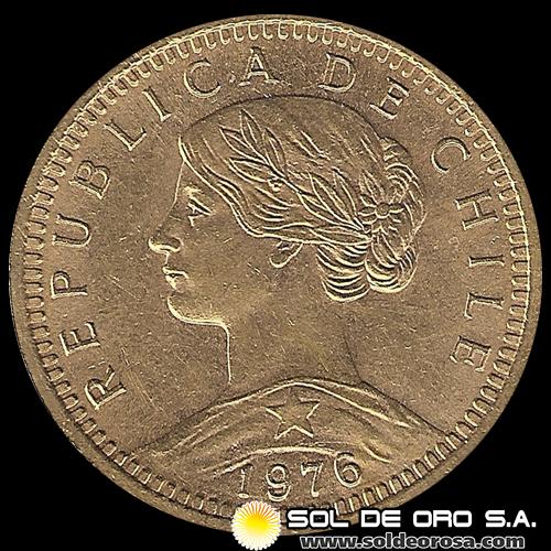 REPUBLICA DE CHILE - 20 PESOS (2 CONDORES) - 1976 - MONEDA DE ORO