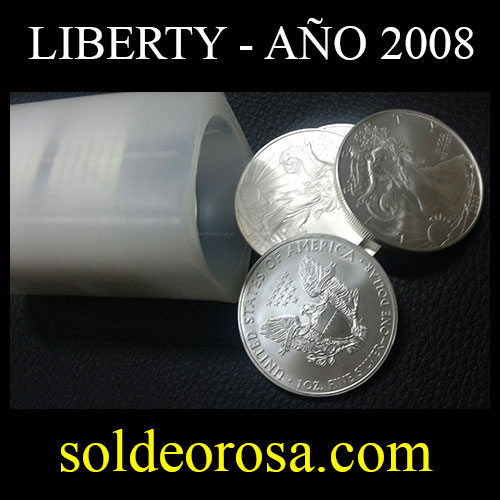 ESTADOS UNIDOS DE AMERICA - LIBERTY, 2008 - 20 ONZAS DE PLATA PURA
