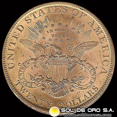 ESTADOS UNIDOS DE AMERICA - 20 DOLARES, 1896 - MONEDA DE ORO