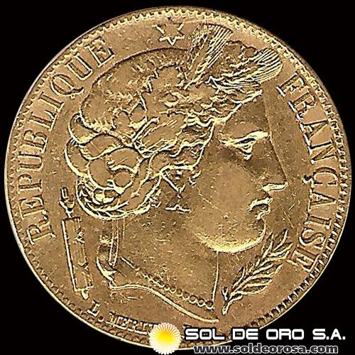 FRANCIA - EMPIRE FRANCAIS - 20 FRANCOS, 1850 - MONEDA DE ORO