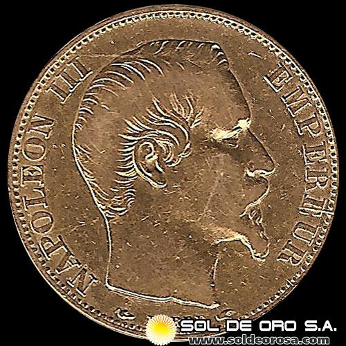 FRANCIA - EMPIRE FRANCAIS - NAPOLEON III - 20 FRANCOS, 1854 - MONEDA DE ORO