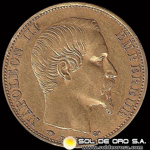 FRANCIA - EMPIRE FRANCAIS - 20 FRANCOS, 1859 - MONEDA DE ORO