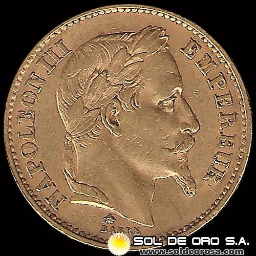 FRANCIA - EMPIRE FRANCAIS - 20 FRANCOS, 1869 - MONEDA DE ORO