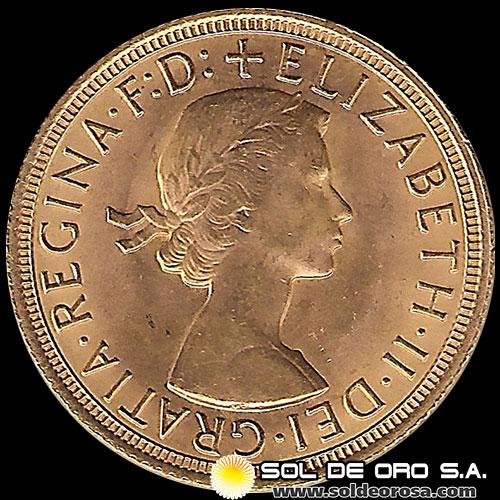 INGLATERRA - SOVEREIGN, LIBRA INGLESA, 1968 - MONEDA DE ORO