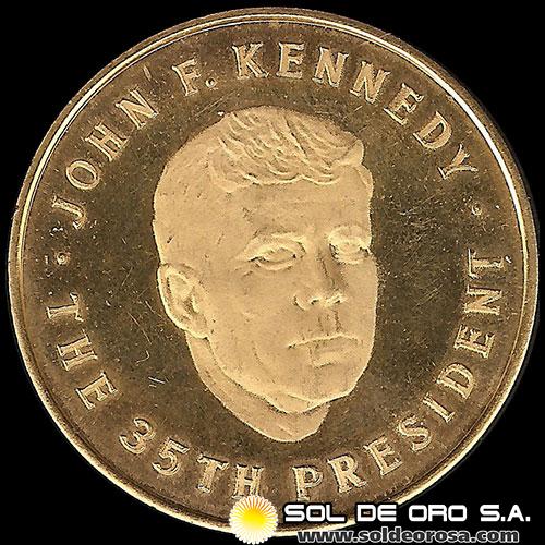 ESTADOS UNIDOS - MEDALLA ORO 900 - KENNEDY 35. PRESIDENT OF USA 1917 - 1963 - MEDALLA DE ORO 900