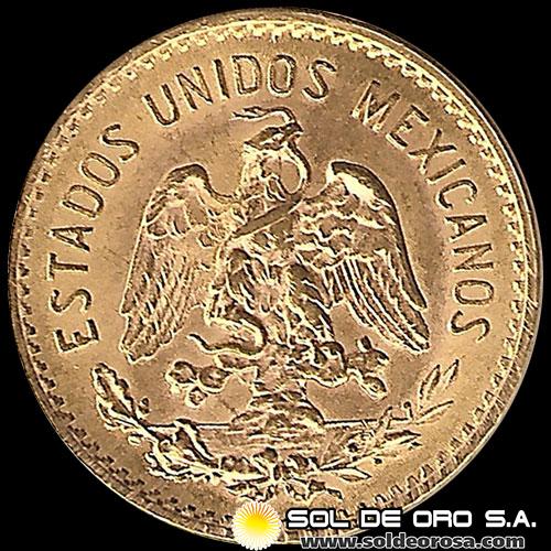 	REPUBLICA DE MEXICO - 5 PESOS, 1955 - MONEDA DE ORO